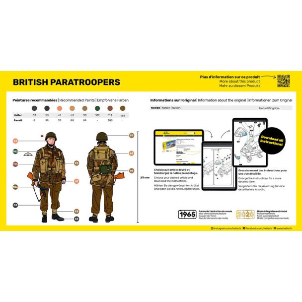 Heller 1/72 British Paratroopers - 50 pieces
