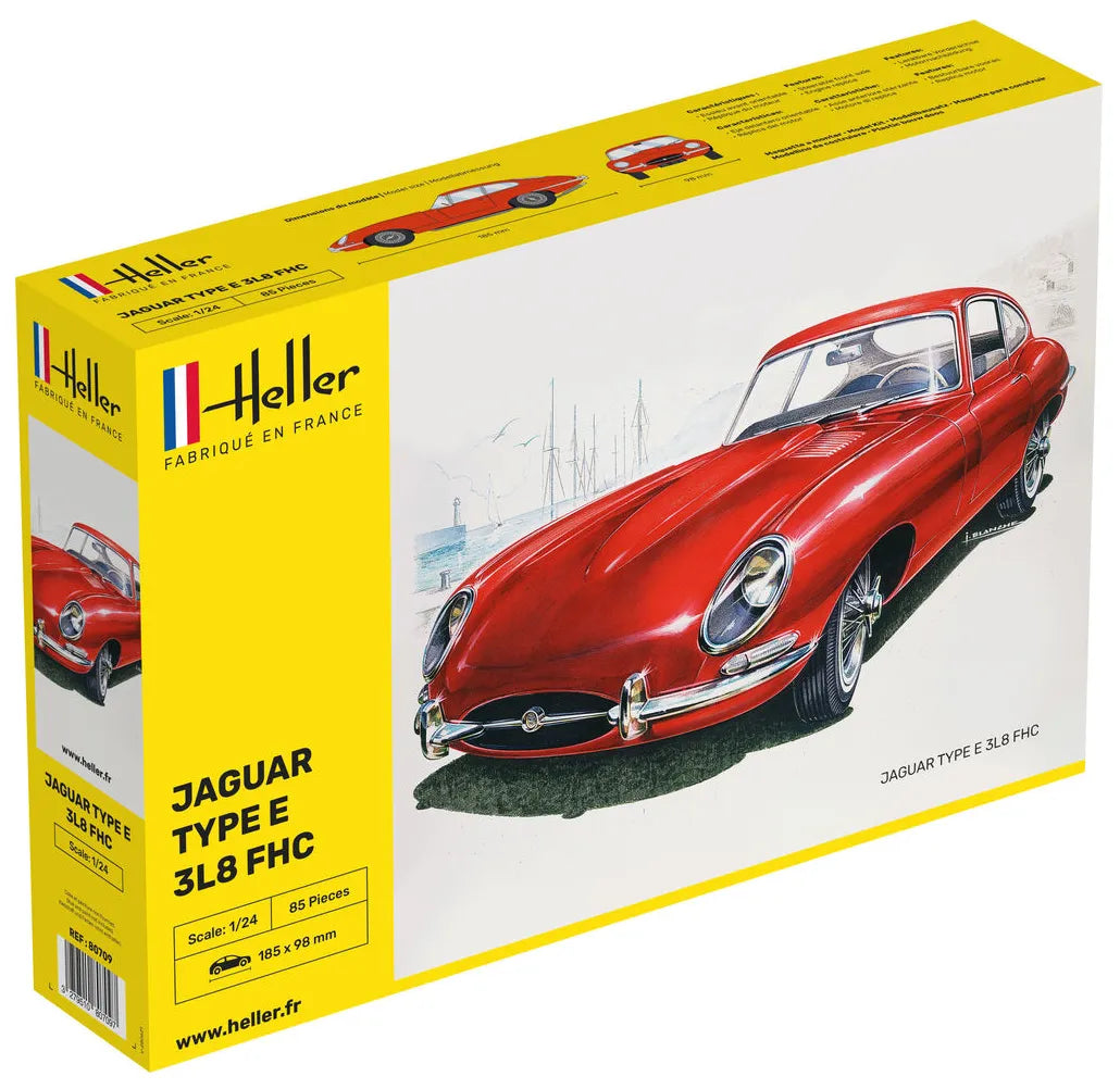 Heller 1/24 Jaguar Type E 3L8 FHC Kit 80709