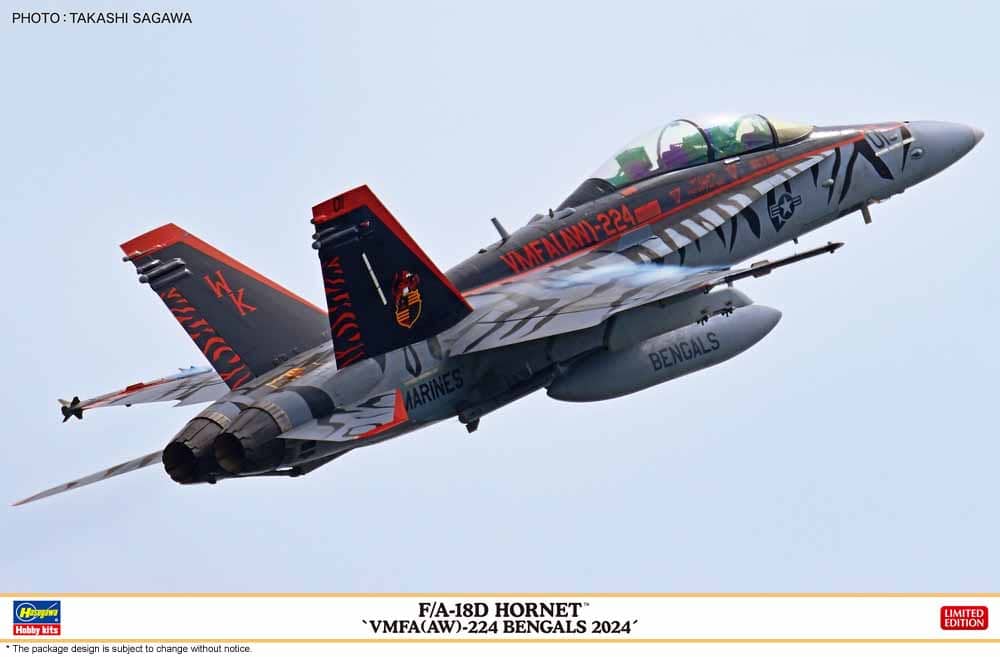 Hasegawa 1/48 F/A-18D Hornet VMFA - 224 Bengals 2024 Kit HJT07545
