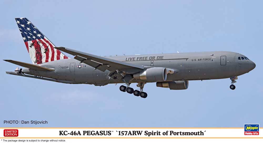 Hasegawa 1/200 KC-46A Pegasus 157ARW Spirit Of Portsmouth Kit HLT10865