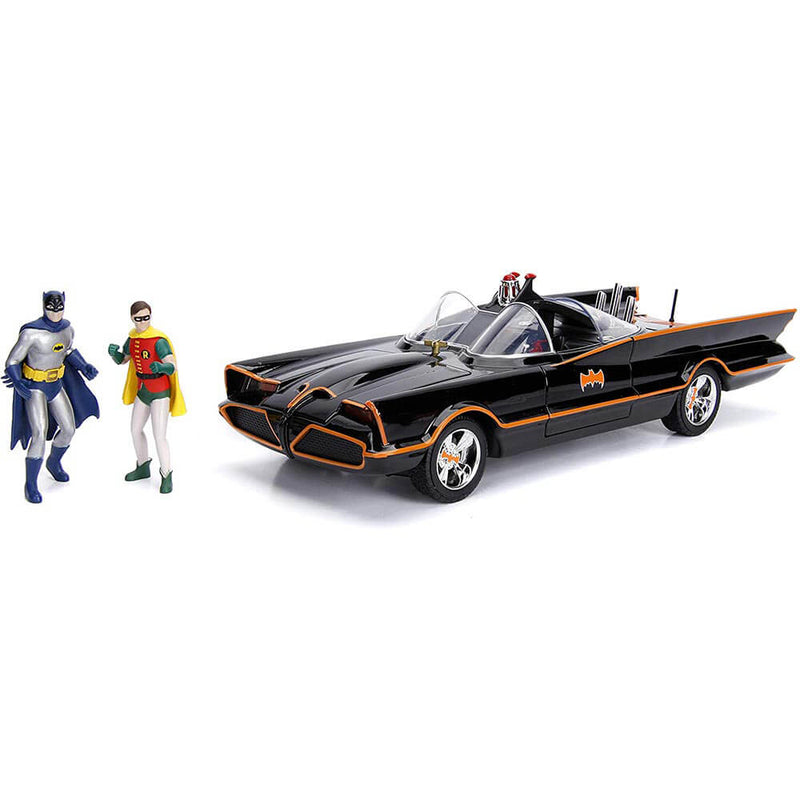 Hollywood Rides 1/18 Batmobile with Die Cast Figures from the classic 1966 TV series