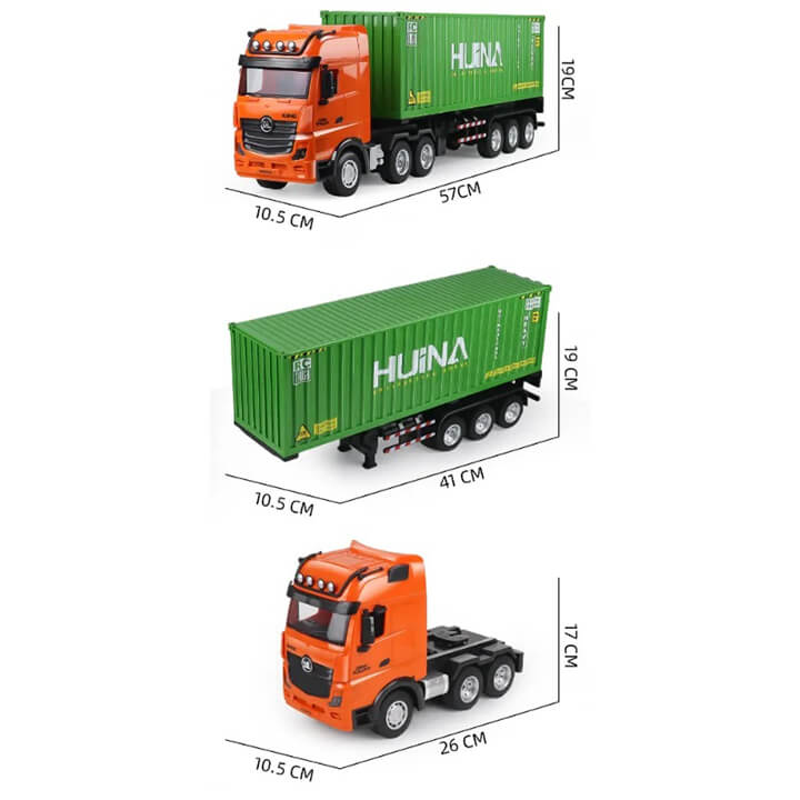 HUINA 2.4G 9CH RC CONTAINER TRUCK 1:18