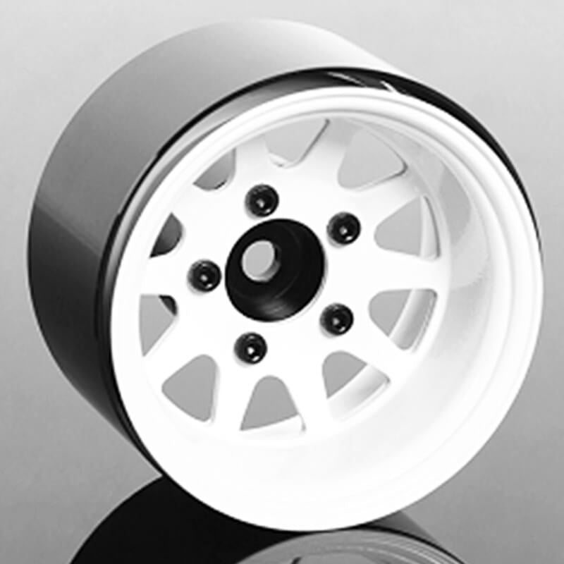 RC4WD DEEP DISH WAGON 1.55 Inch STAMPED STEEL BEADLOCK WHEELS (WHITE)