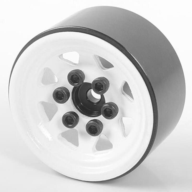 RC4WD STAMPED STEEL 1.0 STOCK BEADLOCK WHEELS (WHITE)