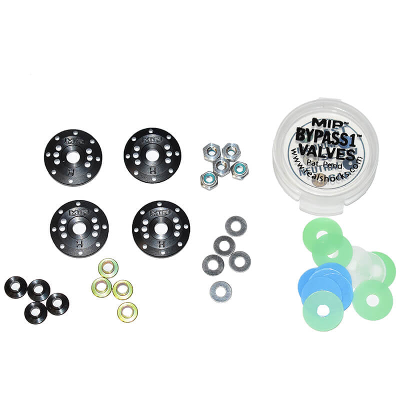 MIP BYPASS1 HI-FLOW PISTON KIT 8-HOLE x 1.2mm 1/8TH SCALE