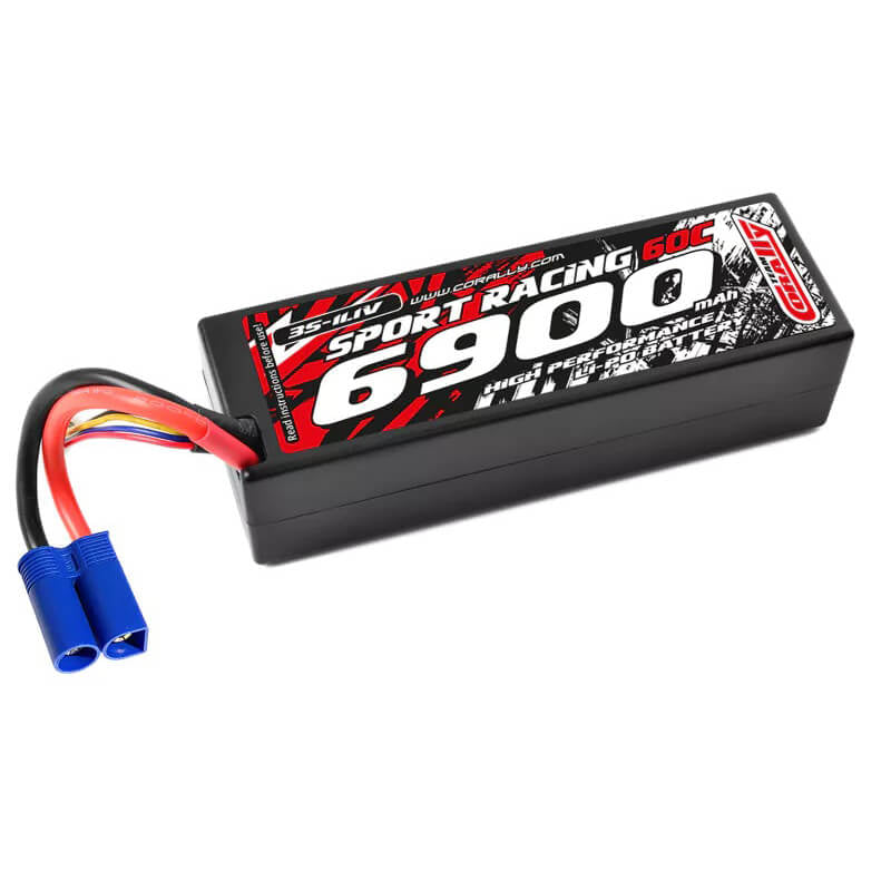 CORALLY POWER RACING 60C LIPO BATTERY 6900MAH 11.1V EC5 3S