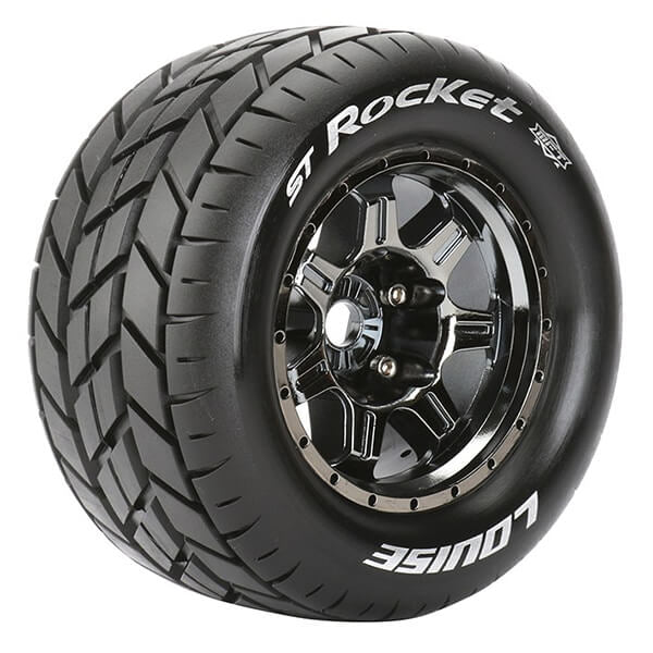 LOUISE RC ST-ROCKET 1/8 SPORT 0 Inch OFFSET HEX 17MM BLACK CHROME