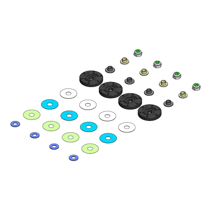 MIP BYPASS1 HI-FLOW PISTON KIT 6-HOLE x 1.3mm 1/8TH SCALE