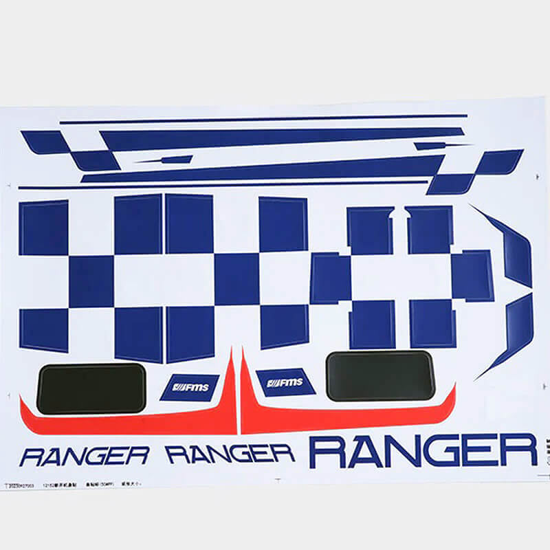 FMS RANGER V2 DECAL SHEET -RED