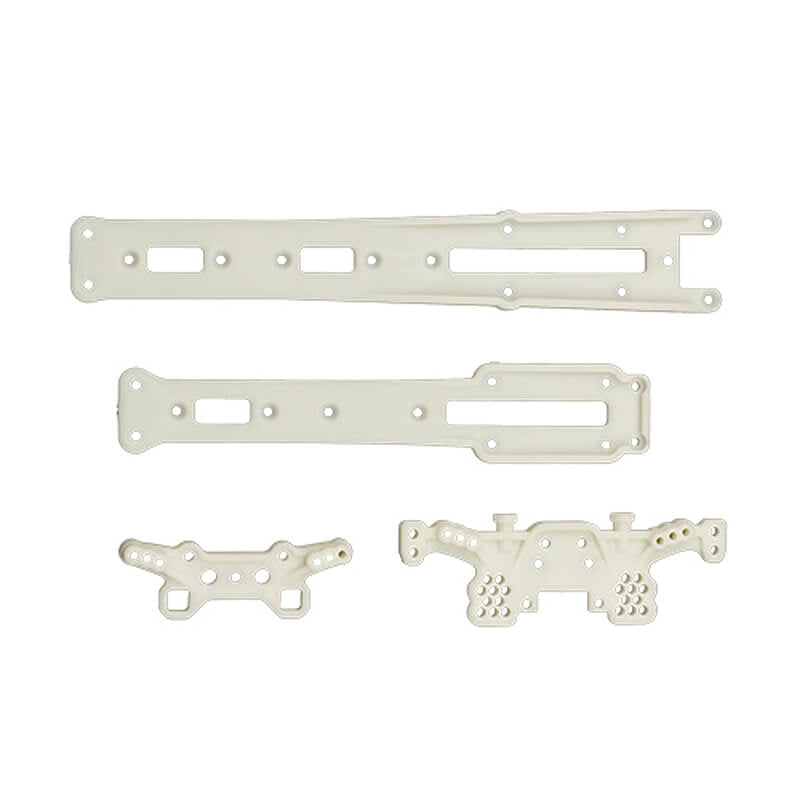TEAM ASSOCIATED DC10 PLASTIC SHOCK TOWERS/TOP DECK NATURAL