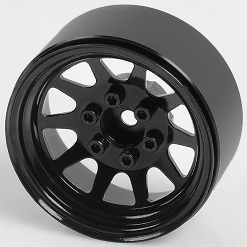RC4WD OEM STAMPED STEEL 1.9 Inch BEADLOCK WHEELS (BLACK)