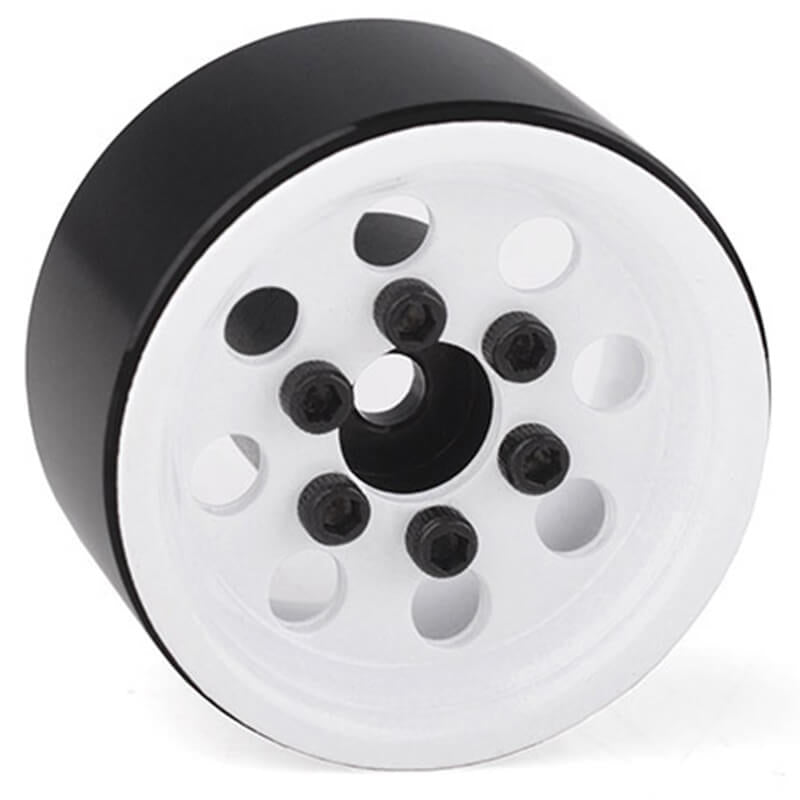 RC4WD STAMPED STEEL 1.0 PRO8 BEADLOCK WHEELS (WHITE)