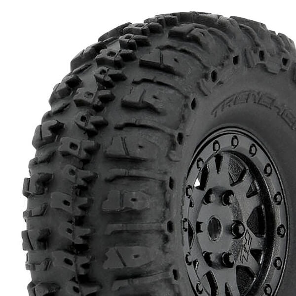 PROLINE TRENCHER 1.0 Inch TYRES ON MINI IMPULSE BLK WHEELS SCX24