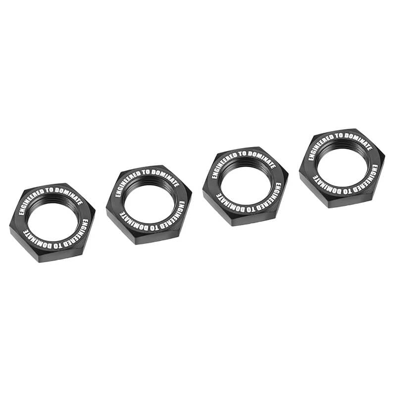 CORALLY WHEEL NUT SERRATEDALUMINUM BLACK 4 PCS