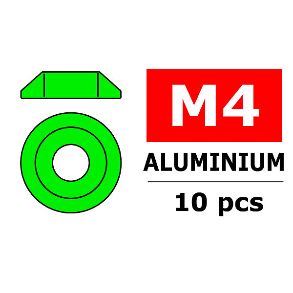 TEAM CORALLY ALUMINIUM WASHER FOR M4 BUTTON HEAD SCREWS O C-3211-40-1