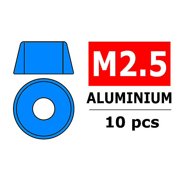 TEAM CORALLY ALUMINIUM WASHER FOR M2.5 SOCKET HEAD SCREWS C-3214-25-4