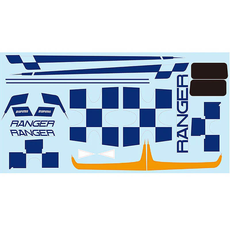 FMS RANGER V2 DECAL SHEET -YELLOW