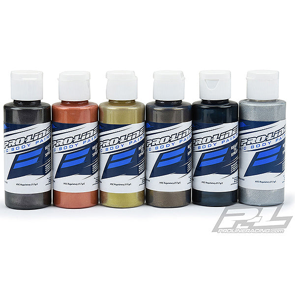 PROLINE RC BODY PAINT PURE MET AL CHAR/COPP/GOLD/PEWT/D.BL/AL