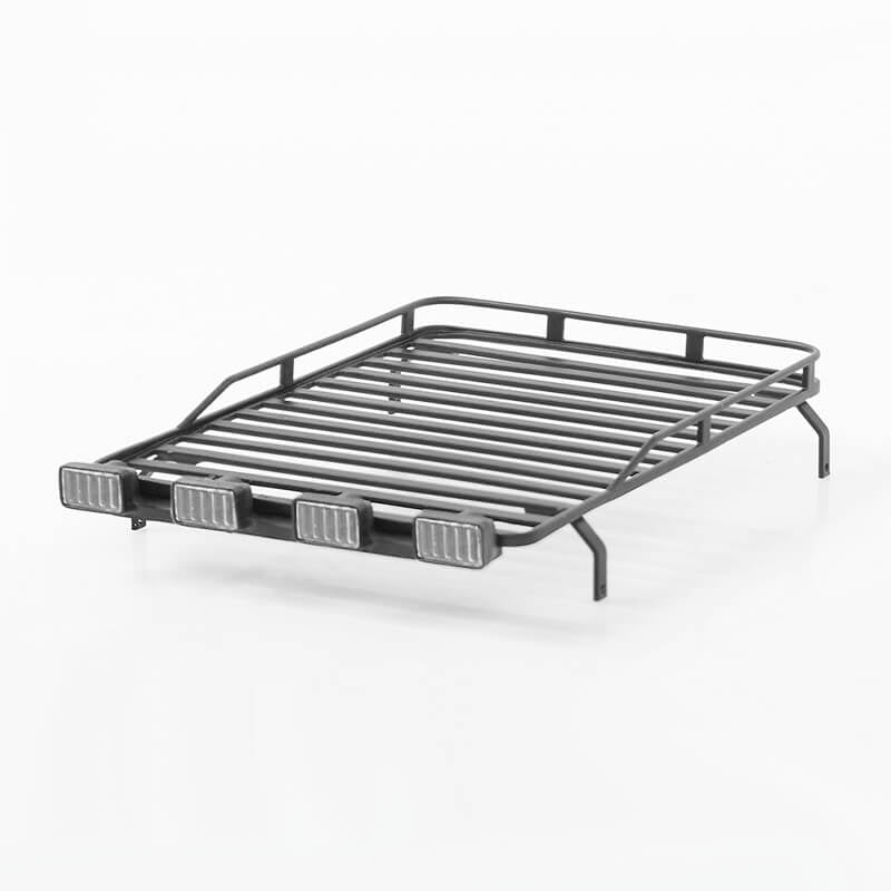RC4WD ROOF RACK WITH LIGHT PODS FOR 1/18 GELANDE D90 (BLACK)