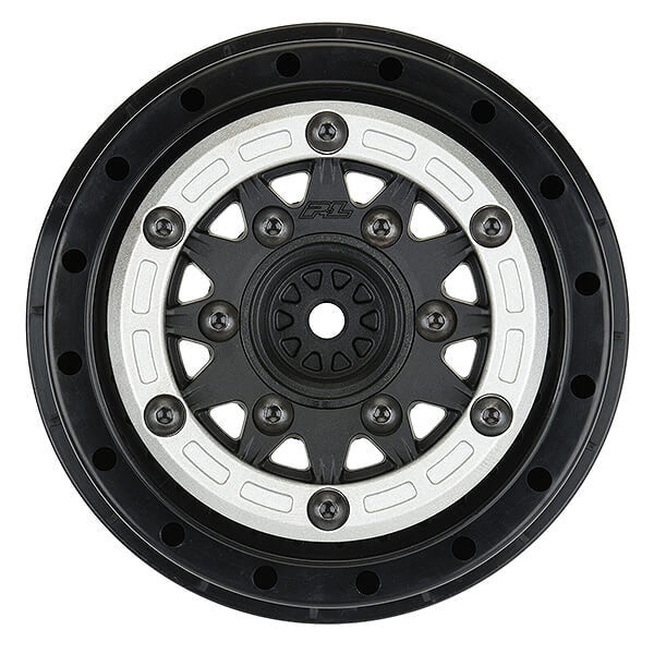 PROLINE RAID 2.2/3.0 Inch SILVER/ BLK BEADLOC 6x30 HEX SC WHEELS