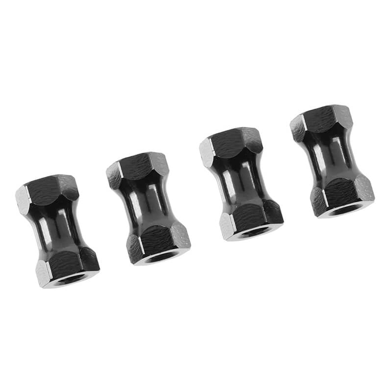 CORALLY CHASSIS POST 10MMALUMINUM BLACK 4 PCS
