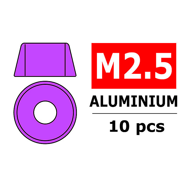 TEAM CORALLY ALUMINIUM WASHER FOR M2.5 SOCKET HEAD SCREWS C-3214-25-2