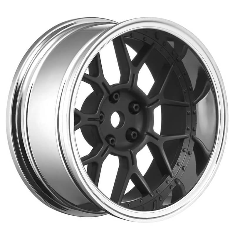 LOUISE RC 1/10 DRIFT 2468MM OFFSET 14-SPOKE WHEELS MATTE BLACK