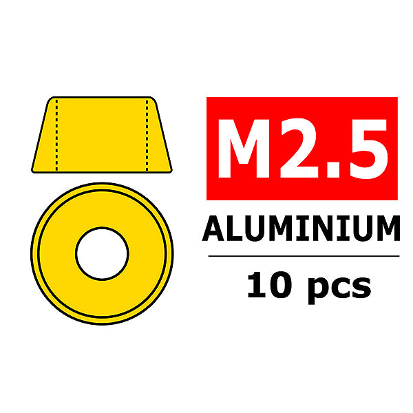 TEAM CORALLY ALUMINIUM WASHER FOR M2.5 SOCKET HEAD SCREWS C-3214-25-0