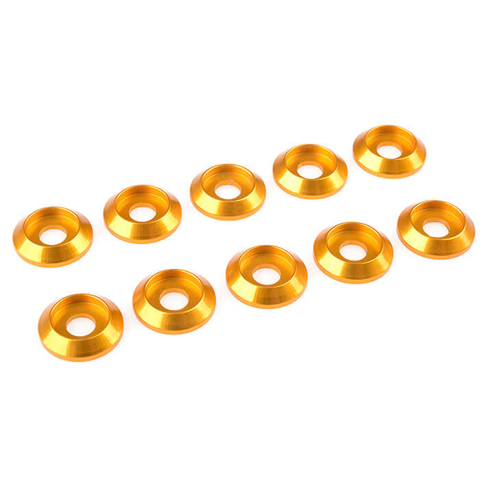CORALLY ALUMINIUM WASHER FOR M4 BUTTON HEAD SCREWS OD=12MM GOLD 10PCS