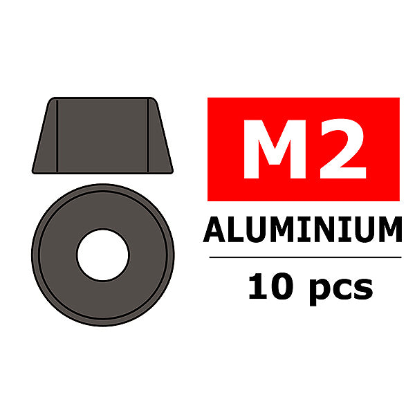 TEAM CORALLY ALUMINIUM WASHER FOR M2 SOCKET HEAD SCREWS O C-3214-20-3