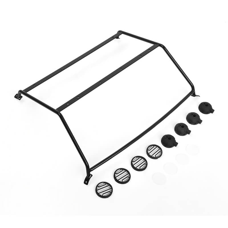 RC4WD EXTERIOR STEEL ROLL CAGE W/ LIGHTS FOR VANQUISH VS4-10 ORIGIN HALFCAB BODY (BLACK)