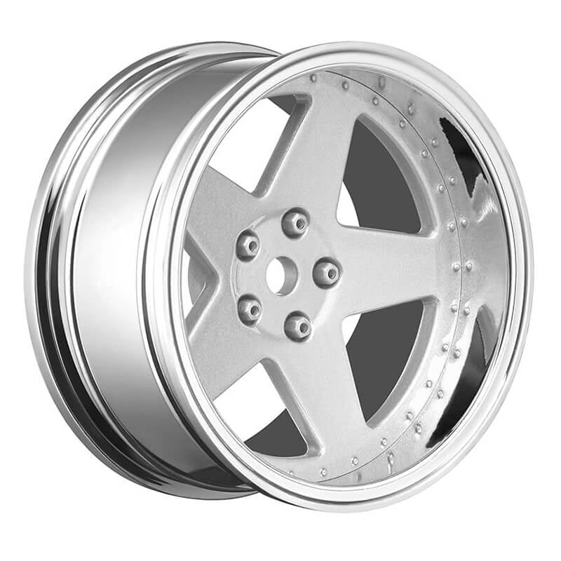 LOUISE RC 1/10 DRIFT 2468MM OFFSET 5-SPOKE WHEELS MATTE SILVER
