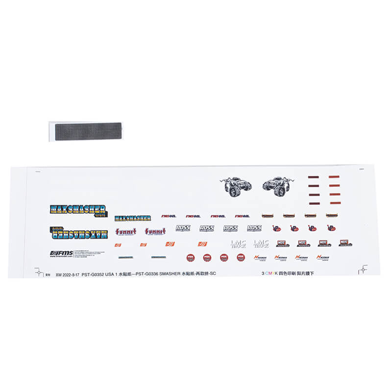 FMS 12402BU SMASHER DECAL SHEET
