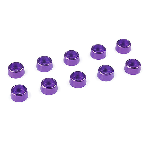 CORALLY ALUMINIUM WASHER FOR M3 SOCKET HEAD SCREWS OD=8MM PURPLE 10PCS