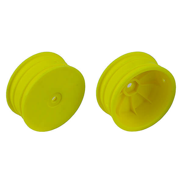 TEAM ASSOCIATED 12MM HEX 2.2 4WD FRONT YELLOW WHEELS B74 +1.5MM