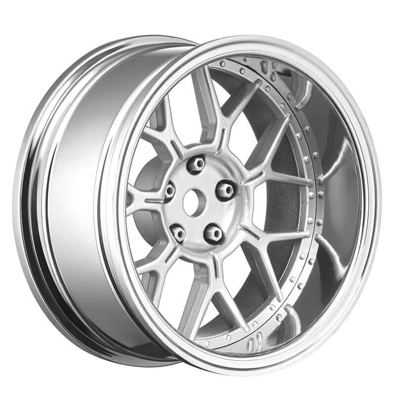 LOUISE RC 1/10 DRIFT 2468MM OFFSET 14-SPOKE WHEELS MATTE SILVER