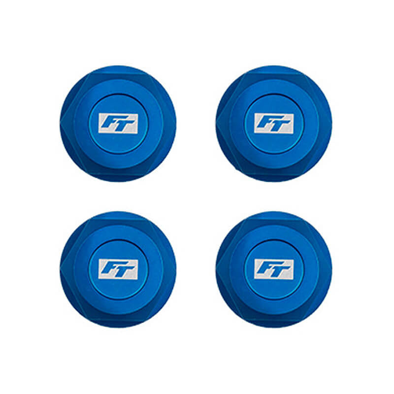 ASSOCIATED RC8 FT ALUMINIUM CAPPED WHEEL NUTS 17MM (4)