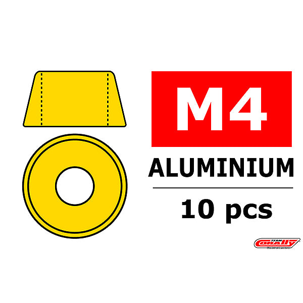 TEAM CORALLY ALUMINIUM WASHER FOR M4 SOCKET HEAD SCREWS O C-3214-40-0