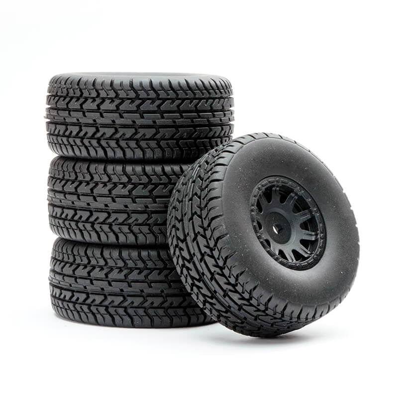 FASTRAX ARRMA MOJAVE WHEEL/TYRE 1/18 SET (4PC) FTAR071BK