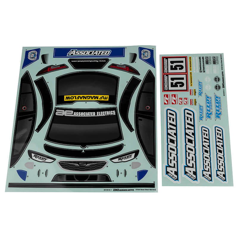 TEAM ASSOCIATED APEX 2 SPORT ST550 DECAL SHEET