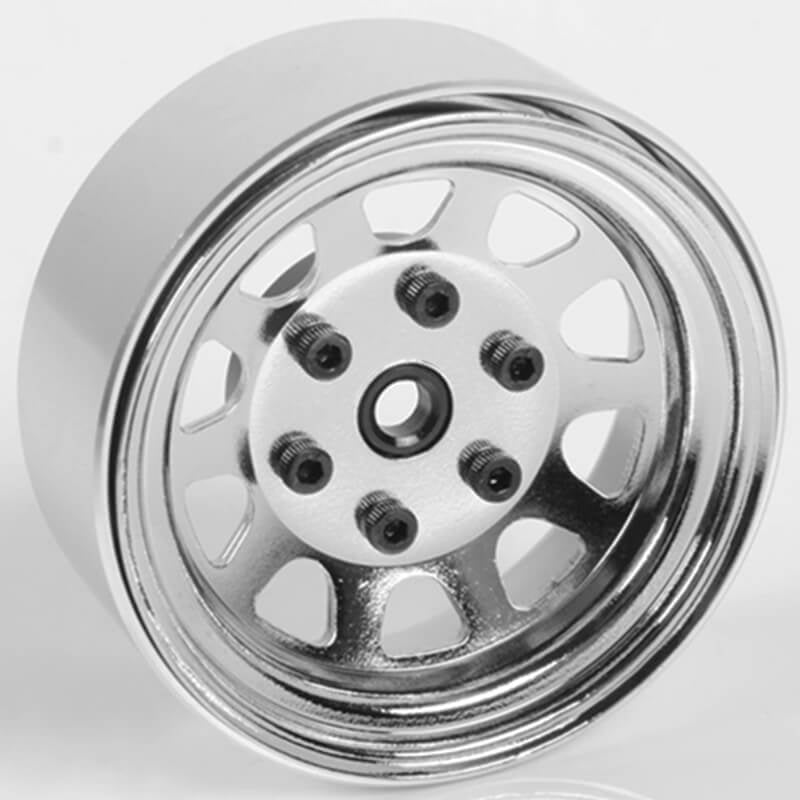 RC4WD STAMPED STEEL 1.7 Inch BEADLOCK WAGON WHEELS (CHROME)