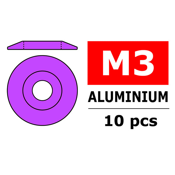 TEAM CORALLY ALUMINIUM WASHER FOR M3 BUTTON HEAD SCREWS O C-3212-30-2