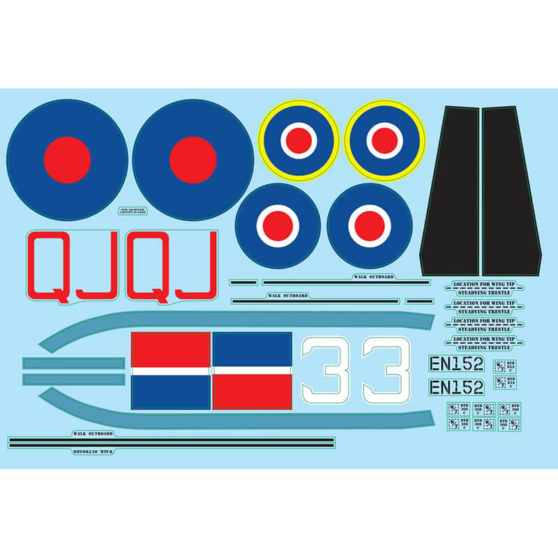 XFLY SUPERMARINE SPITFIRE MKIXDECAL SHEET - BROWN