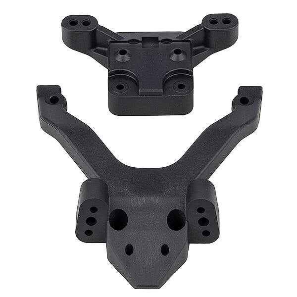 TEAM ASSOCIATED RC10B6.4 FT TOP PLATE AND BALLSTUD MOUNT CARBON