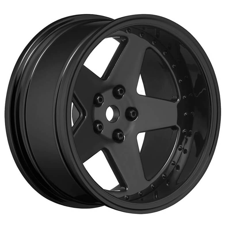 LOUISE RC 1/10 DRIFT 2468MM OFFSET 5-SPOKE WHEELS GLOSS BLACK