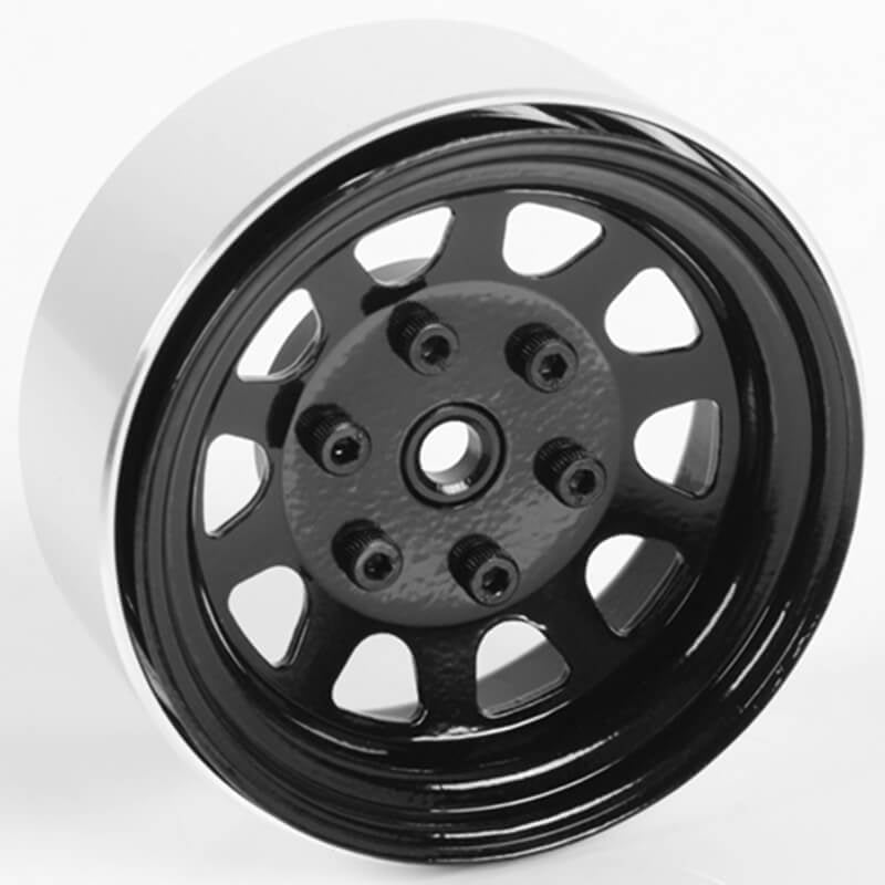 RC4WD STAMPED STEEL 1.7 Inch BEADLOCK WAGON WHEELS (BLACK)