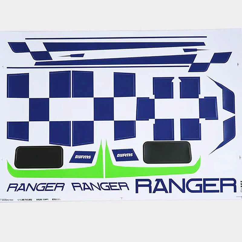 FMS RANGER V2 DECAL SHEET -GREEN