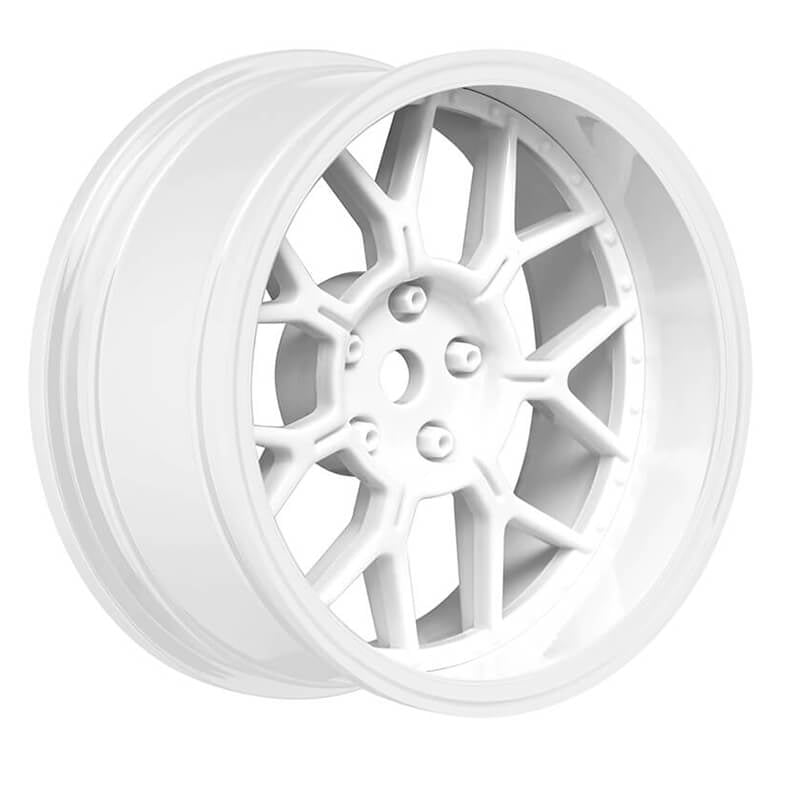 LOUISE RC 1/10 DRIFT 2468MM OFFSET 14-SPOKE WHEELS GLOSS WHITE