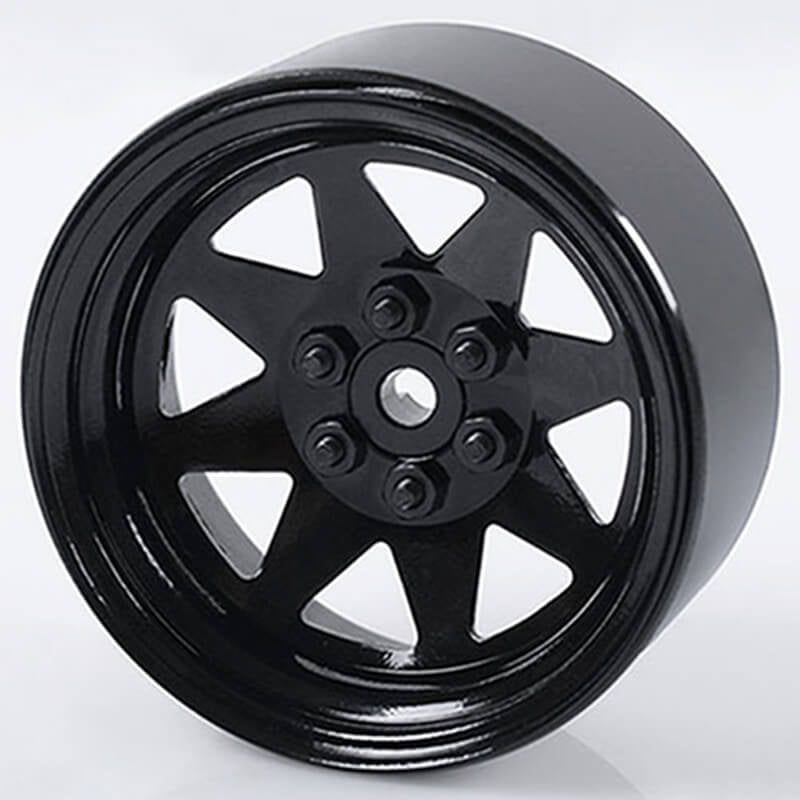 RC4WD 6 LUG WAGON 2.2 Inch STEEL STAMPED BEADLOCK WHEELS (BLACK)
