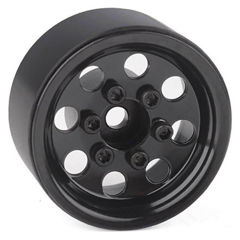 RC4WD STAMPED STEEL 1.0 PRO8 BEADLOCK WHEELS (BLACK)